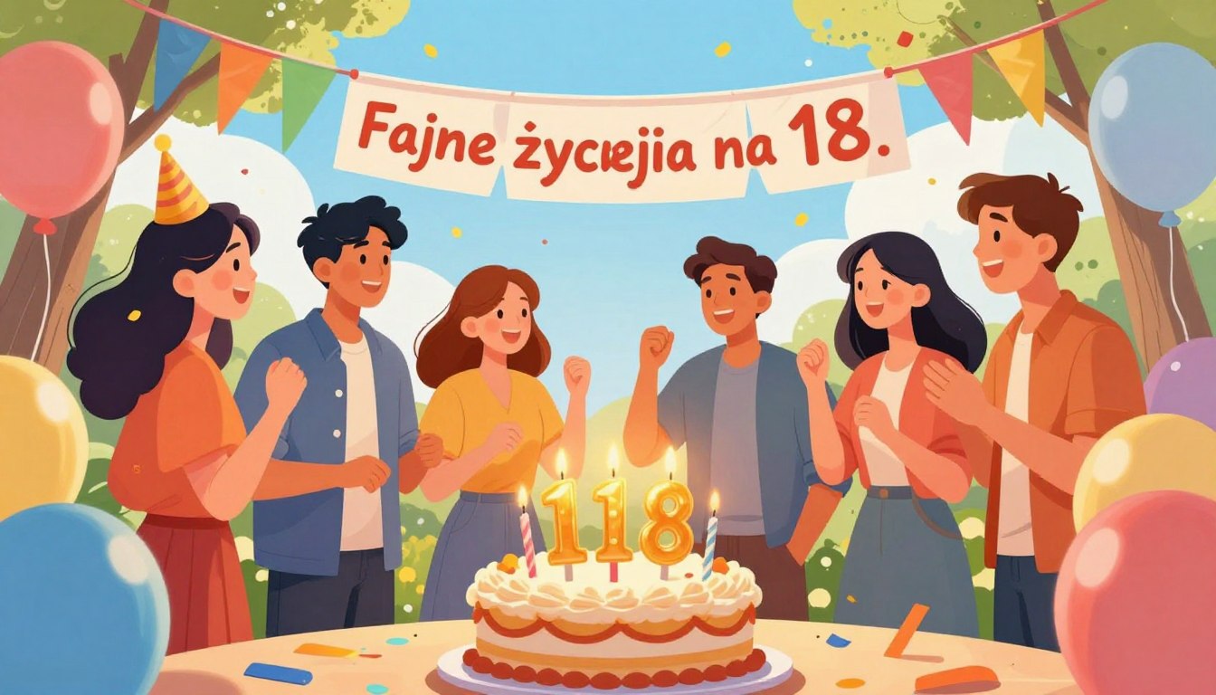 Fajne życzenia na 18